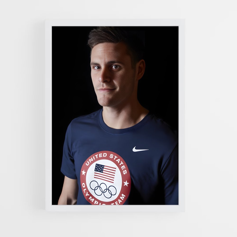 Poster David boudia – affiche Plongeon depuis une plateforme (vue 3)